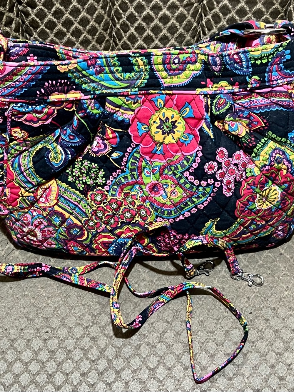 Vera Bradley Morgan Pleated Shoulder Bag In Symphony In Hue